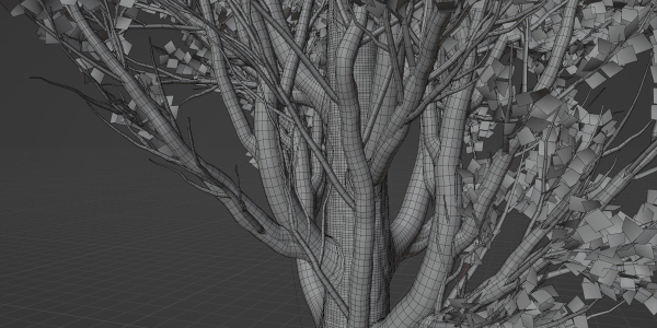 Poplar populus trees vol 116-Blender