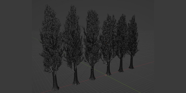 Poplar trees collection vol 145-Blender