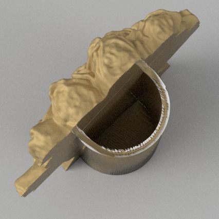 pot ou vase au motif de fleur