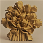 pot ou vase au motif de fleur