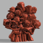 pot ou vase au motif de fleur