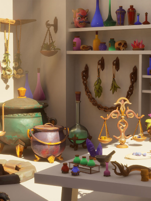 potion-props-pack-3d-model-3aa27f0534