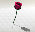 realistic 3d rose flower