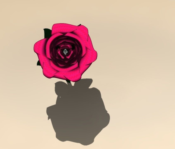 realistic 3d rose flower