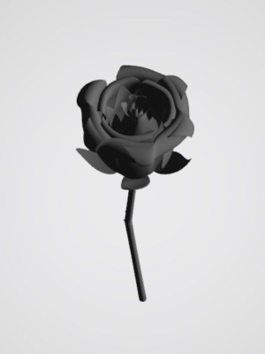 realistic 3d rose flower