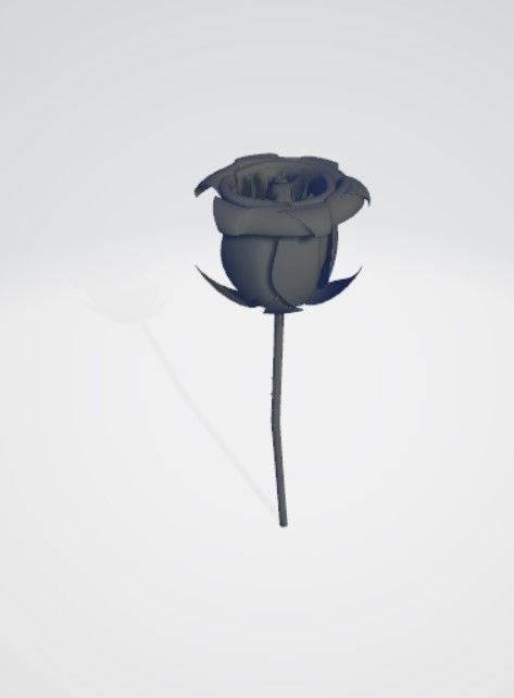 realistic 3d rose flower