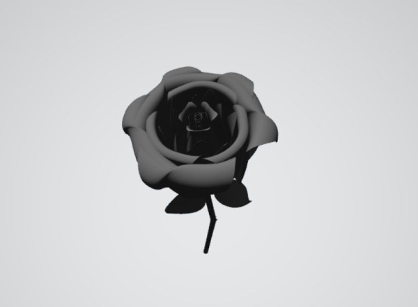 realistic 3d rose flower