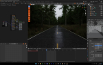 Realistic Forest Road Scene 3D Blender File Textured