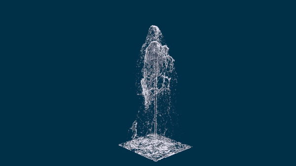 Realistic Water Fountain Loop Animation 7
