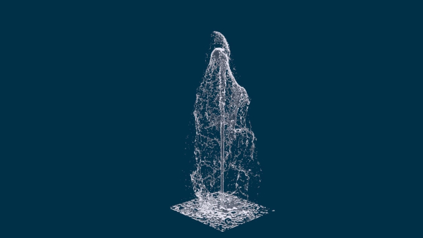 Realistic Water Fountain Loop Animation 7