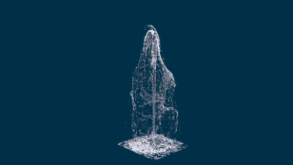 Realistic Water Fountain Loop Animation 7