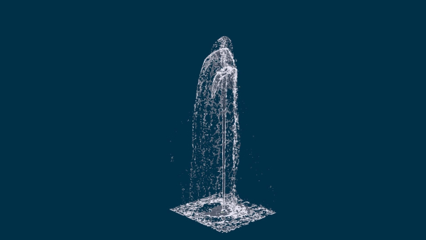 Realistic Water Fountain Loop Animation 7