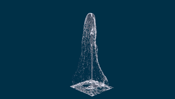 Realistic Water Fountain Loop Animation 7