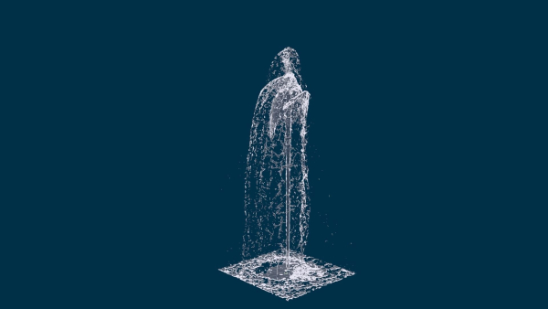 Realistic Water Fountain Loop Animation 7