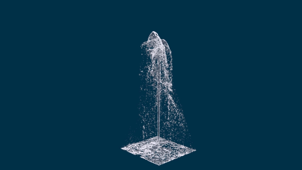 Realistic Water Fountain Loop Animation 7