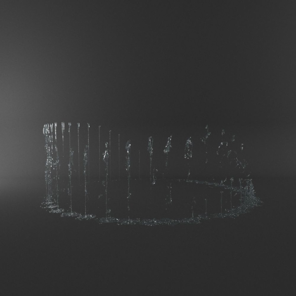 Realistic Water Jet Exterior Fountains Animation