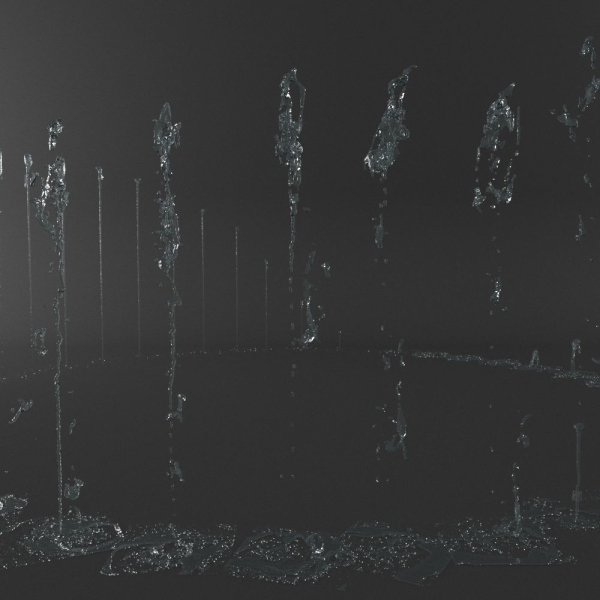 Realistic Water Jet Exterior Fountains Animation