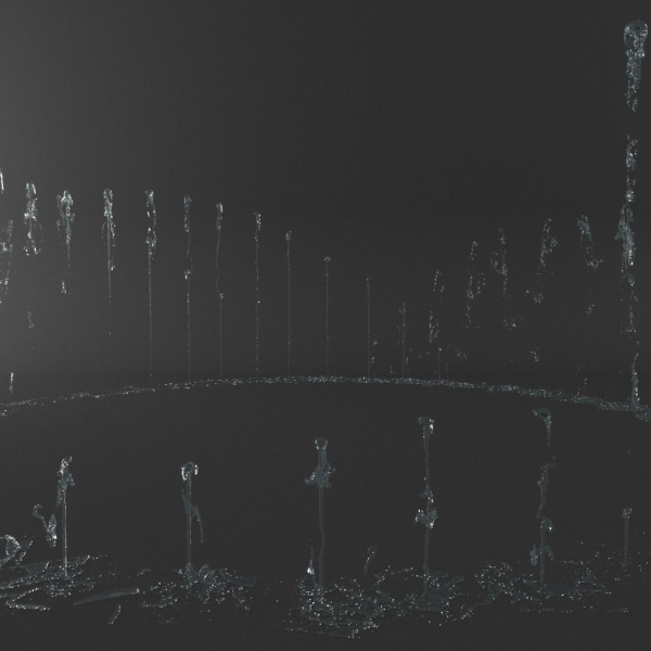 Realistic Water Jet Exterior Fountains Animation