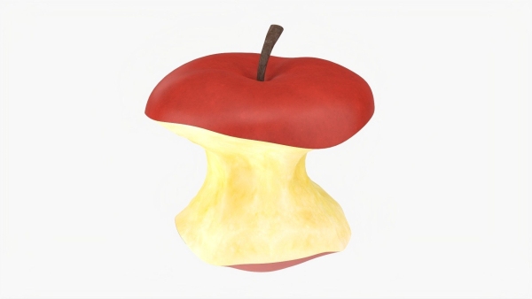 Red bitten apple