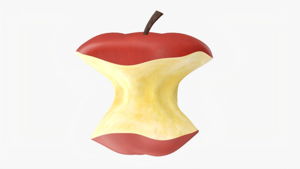 Red bitten apple