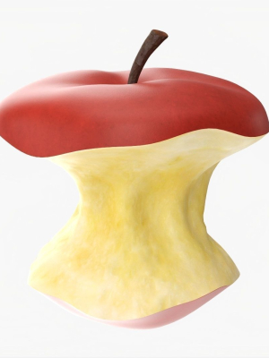 Red bitten apple