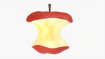 Red bitten apple