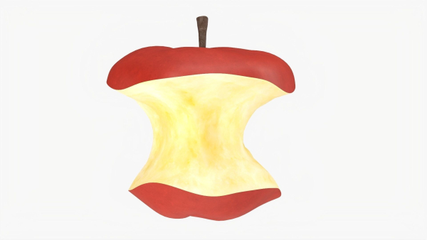 Red bitten apple