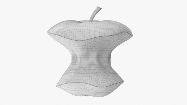 Red bitten apple