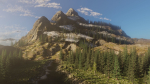 River Mountains Scene