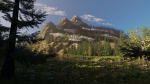 River Mountains Scene