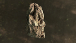 Rock low poly 3D model in forest