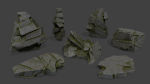 Rock Set with moss