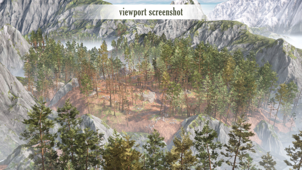 Rocky Pine Trees Forest Biome