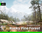 Rocky Pine Trees Forest Biome