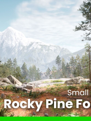 Rocky Pine Trees Forest Biome