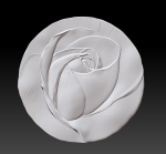 Rose bas-relief