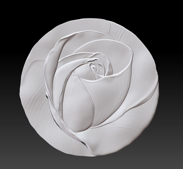Rose bas-relief