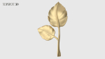 Rose Buds And Leaves Set