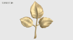 Rose Buds And Leaves Set