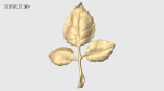 Rose Buds And Leaves Set