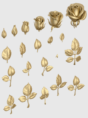 rose-buds-and-leaves-set-3d-model-d21848581e