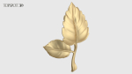 Rose Buds And Leaves Set