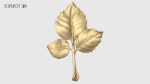 Rose Buds And Leaves Set