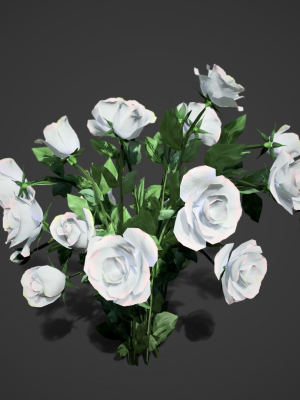 rose-flowers-bush-white-lod-3d-model-low-poly-rigged-obj-fbx-unitypackage-uasset-cga
