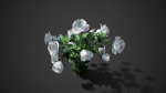 Rose flowers bush white LOD