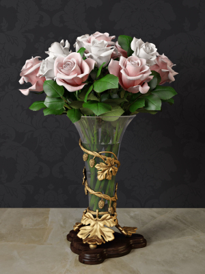 Rose Flowervase 3D  model