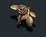 Rose ring with gem