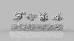 Rose set for cnc and 3d printer