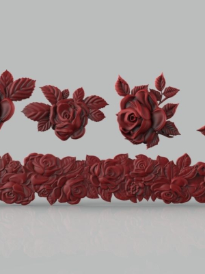 Rose set for cnc and 3d printer