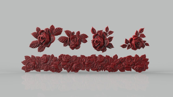 Rose set for cnc and 3d printer